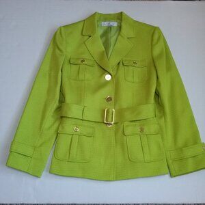 Tahari Lime Green Blazer with Belt